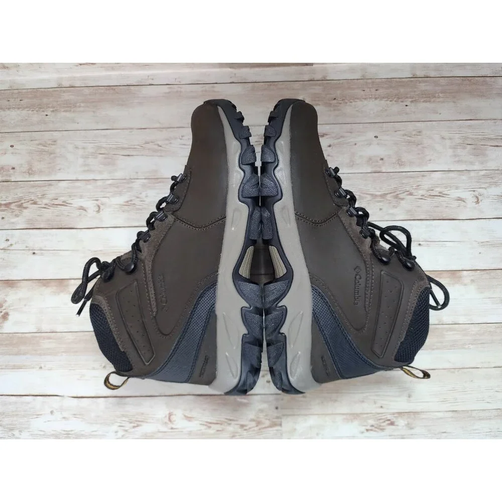 Columbia Newton Ridge 2 Boot Mens 9.5 Mid Brown Leather Hike Waterproof BM3970 - Picture 4 of 9